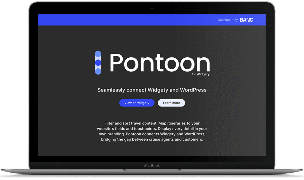 Screenshot of the Pontoon site